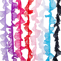 16 m 8 Farben Polyester-Spitzenbänder&nbsp;DIY-GA0008-45