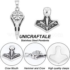 2 pendentif en acier inoxydable chirurgical 316 de style 2&nbsp;STAS-UN0039-75