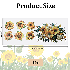 Selbstklebende PVC-Wandaufkleber mit Sonnenblumenmotiv&nbsp;STIC-WH20002-25