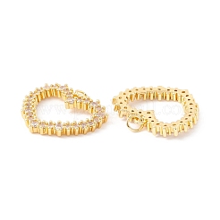 Ciondoli in ottone con placcatura a cremagliera con micro pavé di zirconi chiari&nbsp;ZIRC-I057-13G