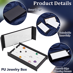 Organizer-Box aus Kunstleder mit 5 Steckplatz für lose Diamanten&nbsp;CON-WH0089-80