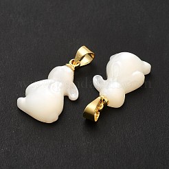 Pendentifs en coquille blanche naturelle&nbsp;SHEL-G014-13A