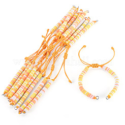 Fabrication artisanale de bracelets en perles heishi en pâte polymère&nbsp;AJEW-TAC00082