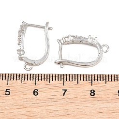 Messing micro pave zirkonia hoop ohrring Zubehör&nbsp;CU-CBAB5B4-01P