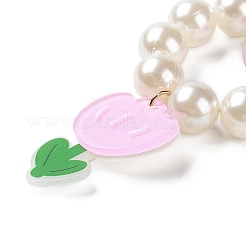 Decorazioni pendenti in acrilico floreale&nbsp;HJEW-F019-04