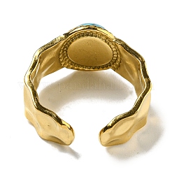 Offene Manschettenringe aus Ionenplattierung (IP) 304 Edelstahl&nbsp;RJEW-C079-18G-03