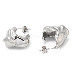 Anlaufgeschützte Ohrstecker aus gedrehtem Edelstahl 304&nbsp;EJEW-B026-23P