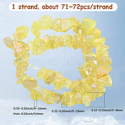 1 hebra de cuentas de cuarzo natural galvanizadas&nbsp;G-PA0001-18A