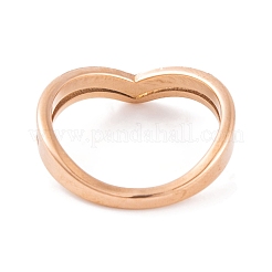 Bague pour femme en acier inoxydable 304 avec placage sous vide PVD&nbsp;RJEW-C086-14-RG