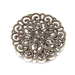 Colgantes grandes de aleación de filigrana de estilo tibetano&nbsp;TIBEP-M001-37AB