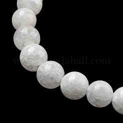Natürliche weiße Jade-Stretch-Armbänder mit runden Perlen&nbsp;BJEW-F202-06-01