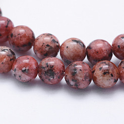 Brins de perles de jaspe sésame teintées naturellement&nbsp;G-E443-A19