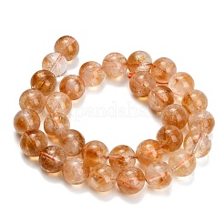 Colliers de perles de citrine naturelle en forme de cœur&nbsp;GG-T002-A01-12mm