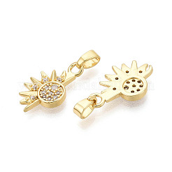 Messing micro pave klar zirkonia charme&nbsp;KK-N259-17G