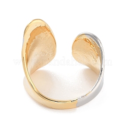 Bague de manchette large ouverte en laiton pour femme&nbsp;RJEW-C102-16GP