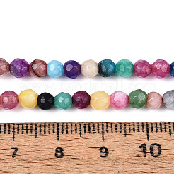Gefärbt natürlichen weißen Jade Perlen Stränge&nbsp;G-T139-4mm-60-02