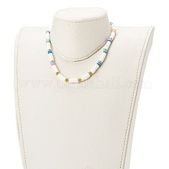 Collares de cuentas de heishi de arcilla polimérica&nbsp;NJEW-JN03504-05