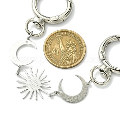 Catene di estensione per borse con maglie a forma di luna e sole in ottone&nbsp;FIND-JF00146-01
