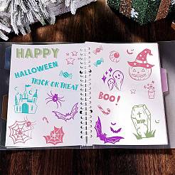 9 feuilles 9 style timbres en plastique pvc&nbsp;DIY-GL0002-84J