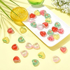 30pcs 5 Farben transparente Acrylperlen&nbsp;MACR-CJ0002-44