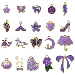 40pcs 20 Arten Legierungs-Emaille-Charms&nbsp;ENAM-FS0003-38A