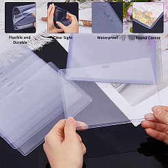 60 porte-cartes de visite en plastique transparent&nbsp;AJEW-FH0009-08C
