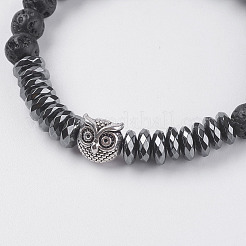 Braccialetti sintetici di stirata dell'ematite&nbsp;BJEW-I241-23A