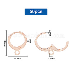 50 pieza de accesorios para pendientes de aro huggie de latón&nbsp;KK-PH0005-25