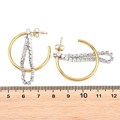 Orecchini a bottone in acciaio inossidabile 304&nbsp;EJEW-A161-03G