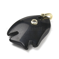 Geschnitzte Anhänger aus natürlichem Obsidian&nbsp;G-G460-01G-04