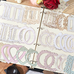 4 Set mit 4 Scrapbooking-Papierblöcken im Retro-Stil mit geprägtem Rahmen.&nbsp;DIY-CP0012-61