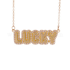 Colliers pendentifs porte-bonheur en laiton avec micro-pavé de zirconiums cubiques transparents en forme de bulle&nbsp;FS-WGCB7F4-01