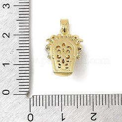 Pendenti in zirconi cubici trasparenti in micro pavè di ottone&nbsp;KK-E804-10G