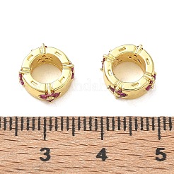 Perles européennes en laiton avec zircone cubique de micro pave&nbsp;CU-CBA42CA-05G-02