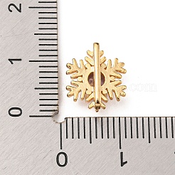 Eslabones de múltiples hebras de circonita cúbica púrpura pavimentados de latón con forma de copo de nieve&nbsp;ZIRC-R021-01A-G