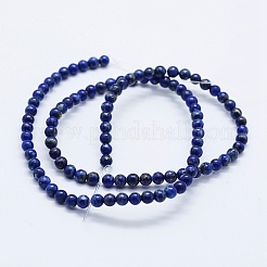 Natürlicher Lapislazuli Perlenstränge&nbsp;G-E465-4mm-01