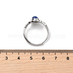 Lapis naturali anelli di barretta lazuli&nbsp;RJEW-A084-03P-08