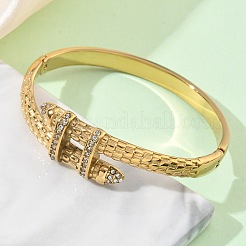 Bracelets à charnière en acier inoxydable 304 avec strass pour femmes&nbsp;BJEW-F540-03G