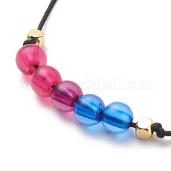 Braccialetto di perline intrecciate in acrilico e ottone&nbsp;BJEW-JB08547