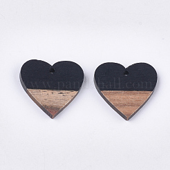 Pendentifs en bois de résine et de noyer&nbsp;RESI-S358-81F