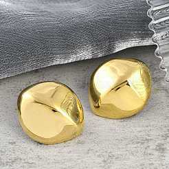 Orecchini a bottone in acciaio inossidabile 304 per donna&nbsp;STAS-Z111-08G-01