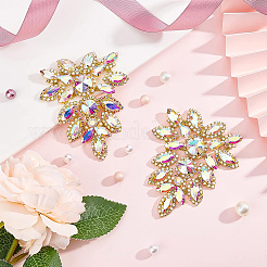 2 Stück Glas-Strass-Applikationen&nbsp;DIY-BC0005-92