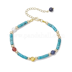 Armbänder aus natürlichen Magnesitperlen für Frauen&nbsp;BJEW-JB12036-02