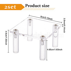 Quadratische Minifigurenständer aus transparentem Acryl&nbsp;ODIS-WH0002-48A