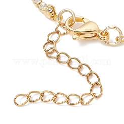 Quadratische Armbänder aus Messing mit Strassen für Damen&nbsp;BJEW-JB12845