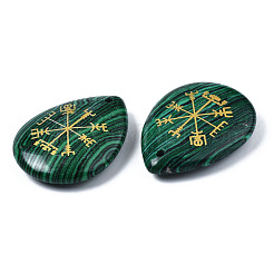Ciondoli malachite sintetici&nbsp;G-T122-72G
