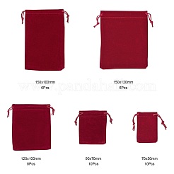 5 style pochettes en velours rectangle&nbsp;TP-LS0001-01D