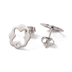 Boucles d'oreilles à tige en acier inoxydable 201 anti-ternissement&nbsp;STAS-G266-12P