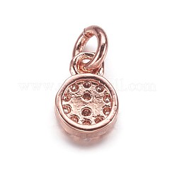 Messing Mikro ebnen Zirkonia Anhänger&nbsp;ZIRC-K070-43RG