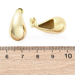 Tropfenförmige Ohrstecker aus Messing&nbsp;EJEW-Q015-20A-G